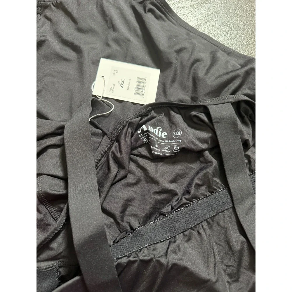 Andie Swimsuit Women XXXL Black Montauk One Piece High Neck Wide‎ Strap NWT